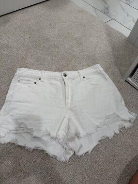 Aerie day dream White Distressed Women's Denim Shorts